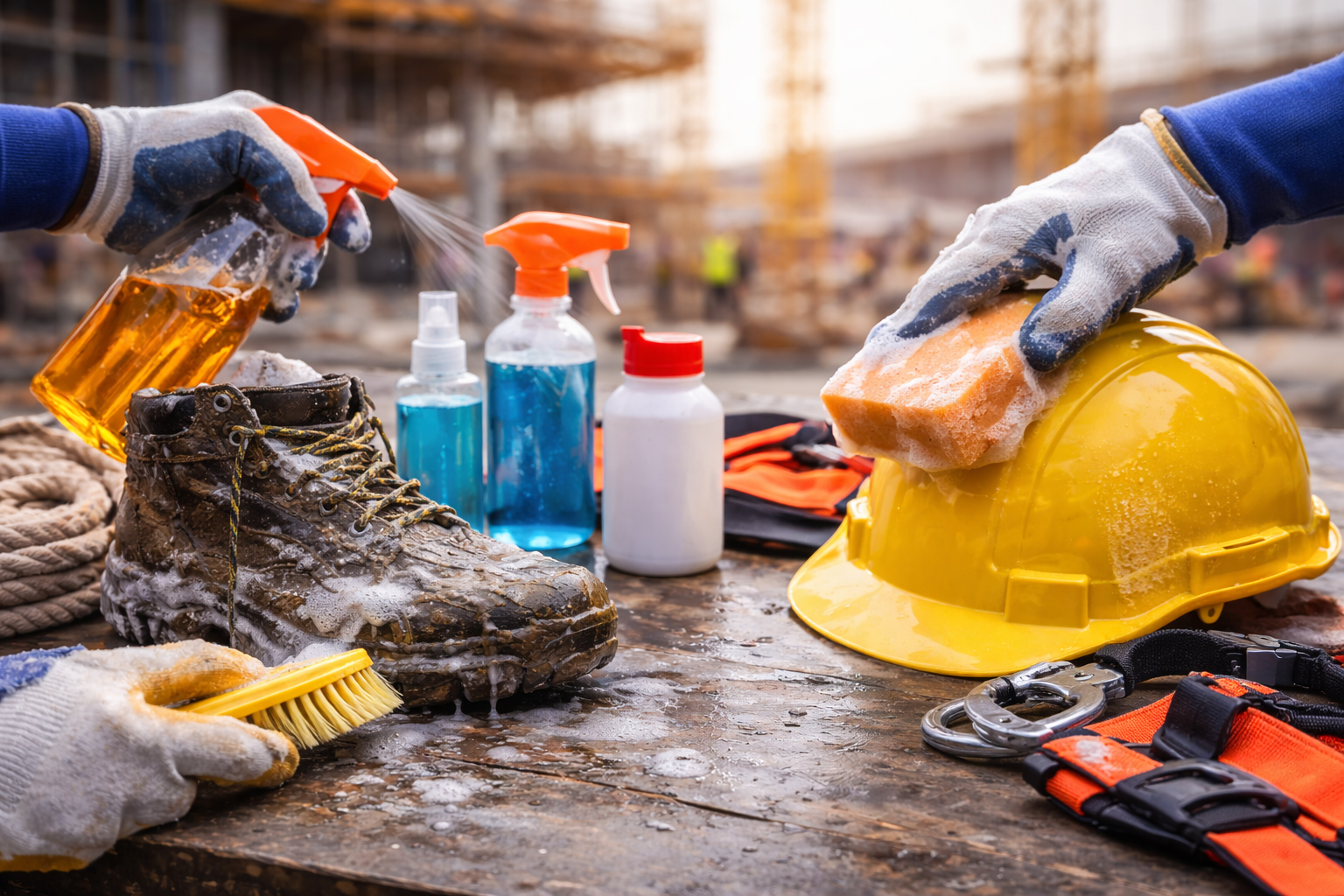 Tiến hành vệ sinh các thiết bị bảo hộ